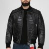 Купить Мужской черный кожаный бомбер L-FUTURE Diesel XL A01956 0BDAD