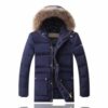 Купить Пуховик Burberry 77780 XXL Синий с мехом (77780)