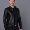 Купить Мужская кожаная куртка BASICS & MORE Черный 2XL (BA7572760)
