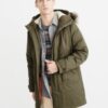 Купить Парка мужская - парка зимняя Abercrombie & Fitch AF5514M M 11120 Оливковый