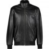Купить Шкіряна чоловіча куртка HUDSON Black Leather Bomber Jacket Розмір - S (48-50)