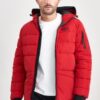 Купить Красный мужской пуховик Aeronautica Militare 3501 50