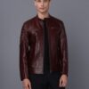 Купить Мужская кожаная куртка BASICS & MORE Коричневый S (BA7274215)