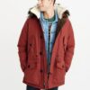 Купить Парка мужская - парка зимняя Abercrombie & Fitch AF5032M L 10306 Красный